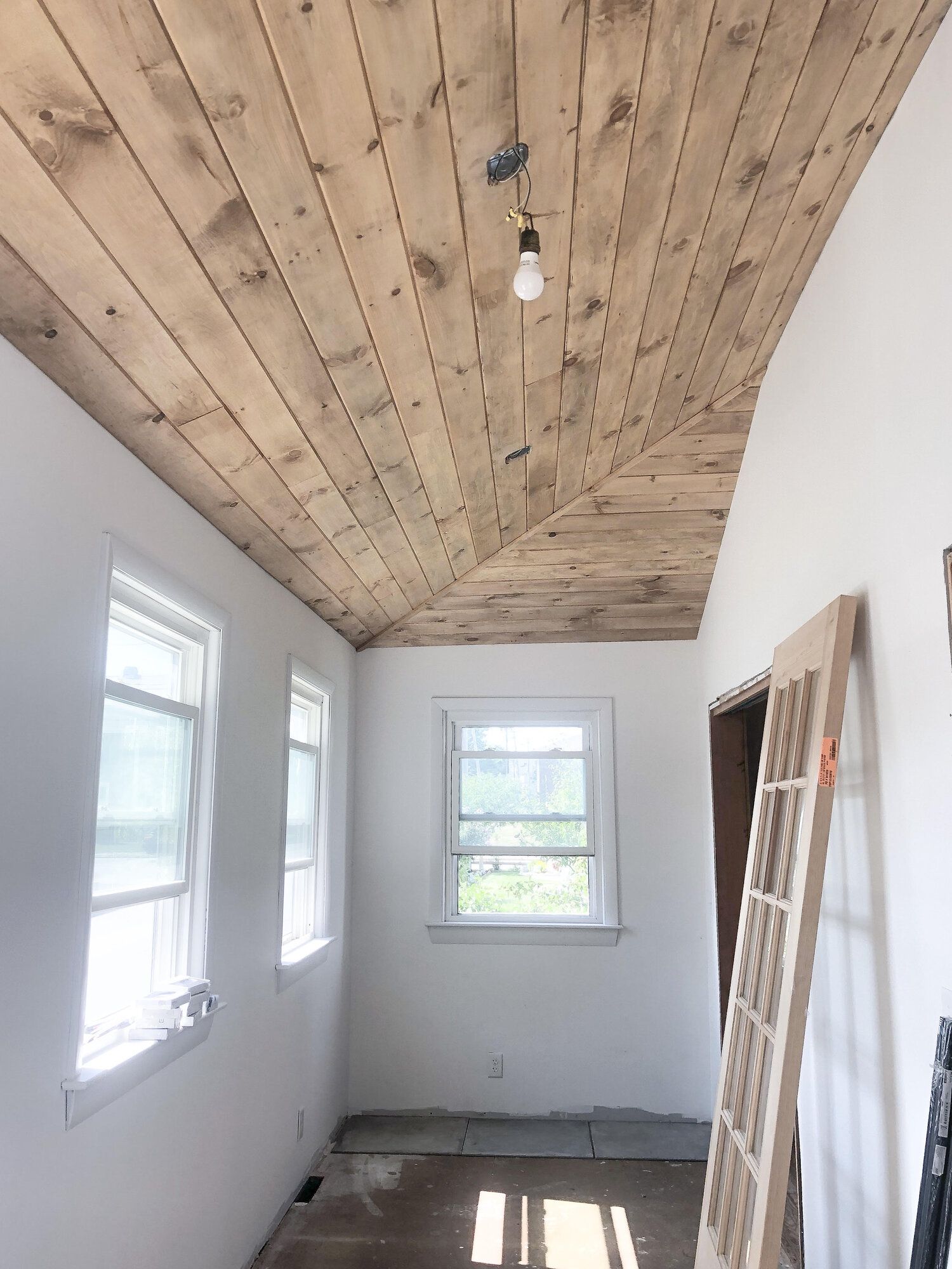 How to Stain and Install a Wood Plank Ceiling — With Aubreyy (1)